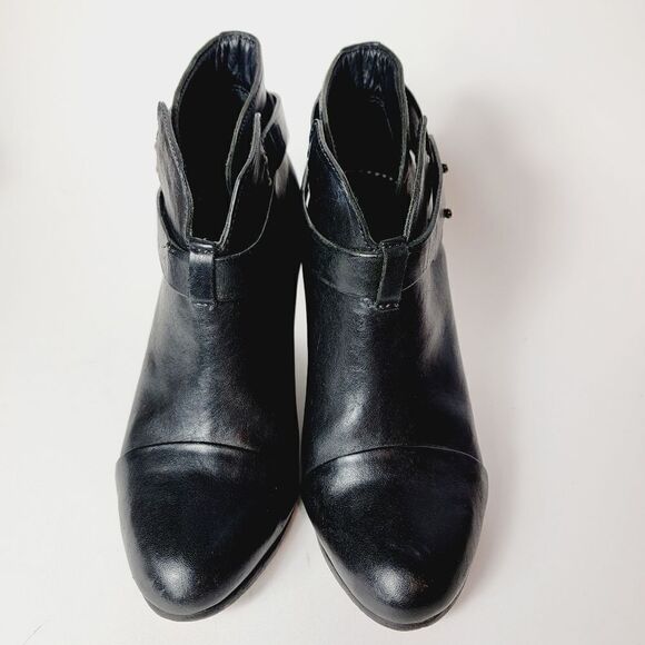 Rag & Bone Harrow Black Leather Moto Inspired Boot Size 38.5 - Picture 4 of 15